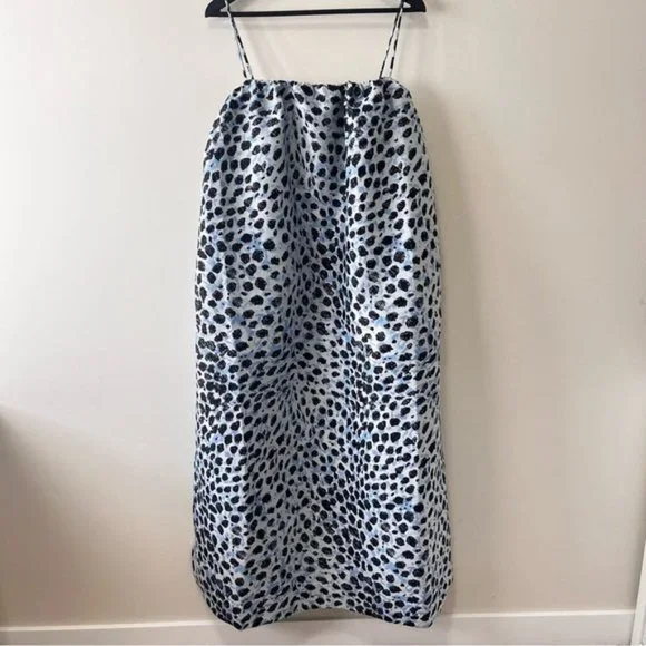 NWT GANNI leopard jacquard dress Size 42 - Picture 5 of 12